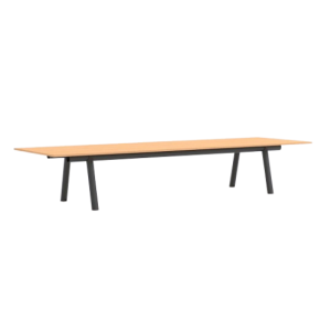 Boa Table L350 X W110 - Charcoal Powder Coated Frame/Water Based Lacquered Oak