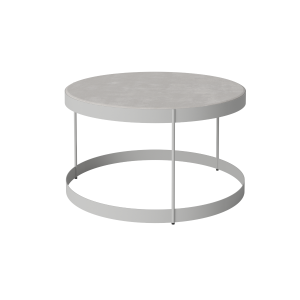 Drum Outdoor Coffee Table - Grey Concrete Grey Lacquered Steel