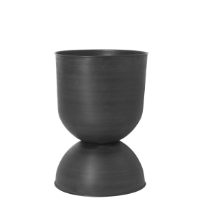 Hourglass Pot Metal Large H73cm - Black