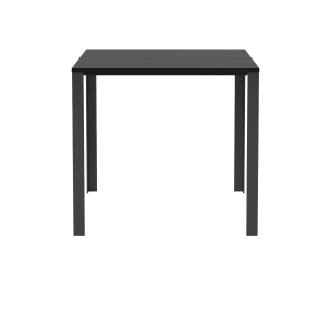 Links Table 80x80cm - Black Stained Oiled Oak/Black Lacquered Steel