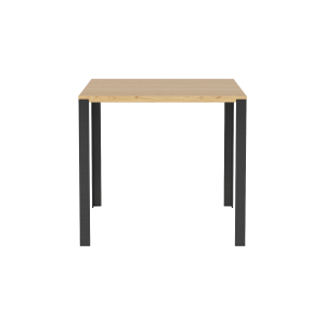 Links Table 80x80cm  - Oiled Oak/Black Lacquered Steel