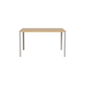 Link Rectangle Table - Oiled Oak/Grey Lacquered Steel