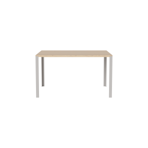 Link Table - White Pigmented Oiled Oak/Grey Lacquered Steel