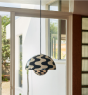 Flowerpot Pendant VP7  A 37 Cm - Black & White Pattern