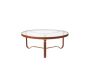 Adnet Coffee Table Ø100 - Tan Leather