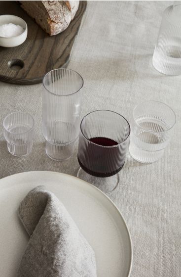 Ripple Wine Glasses (Set of 2) - Clear