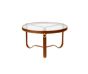 Adnet Coffee Table Ø70 - Tan Leather