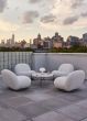 TS Coffee Table Ø105 - Black Base / White Carrara Marble Top