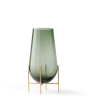 Echasse Vase Small - Brass/Green Smoked Glass