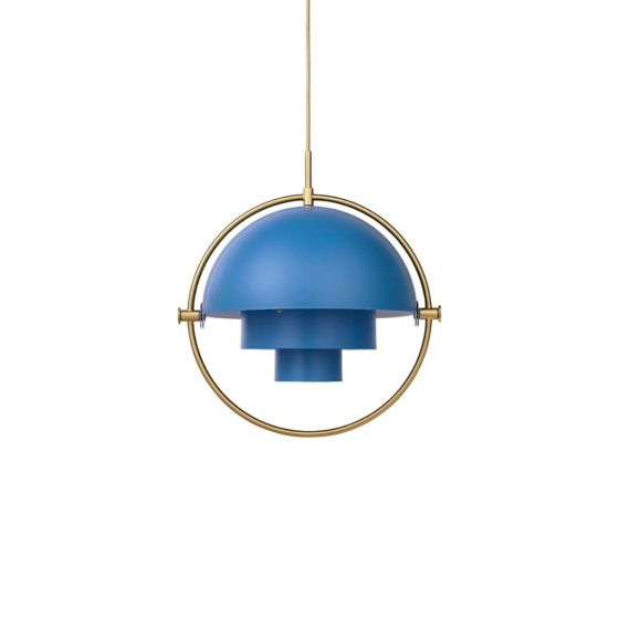 Multi-Lite Pendant Large Ø32 - Brass/Nordic Blue Matt