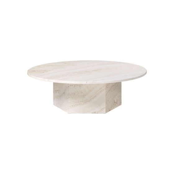 Epic Coffee Table Round Ø110 - Neutral White Travertine