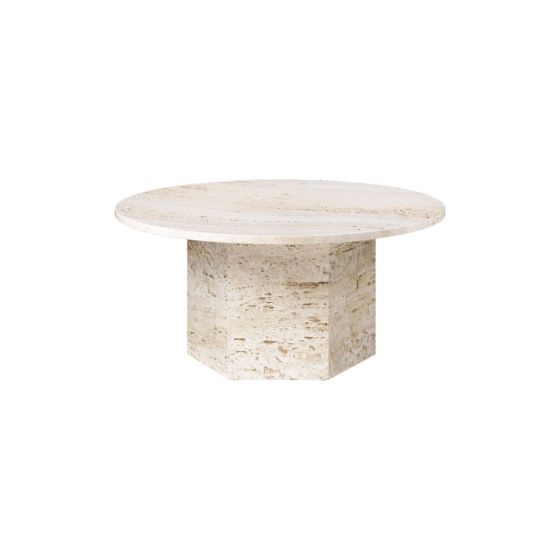 Epic Coffee Table Round Ø80 - Neutral White Travertine