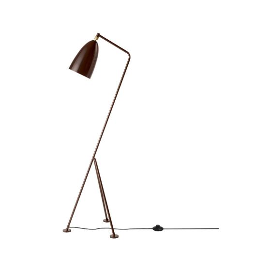 Gr A ¤shoppa Floor Lamp - Walnut Brown Glossy