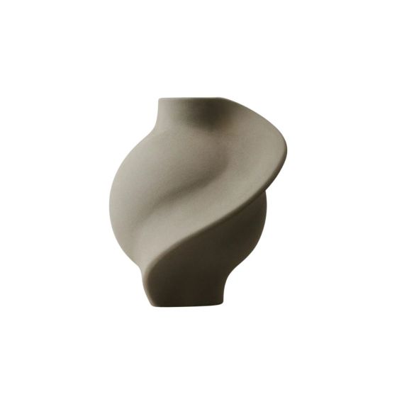 Ceramic Pirout Vase 01 Ø7-21 H22 cm - Sanded Grey