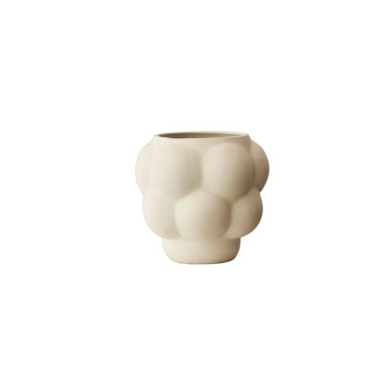 Ceramic Balloon Pot 09 - Raw White