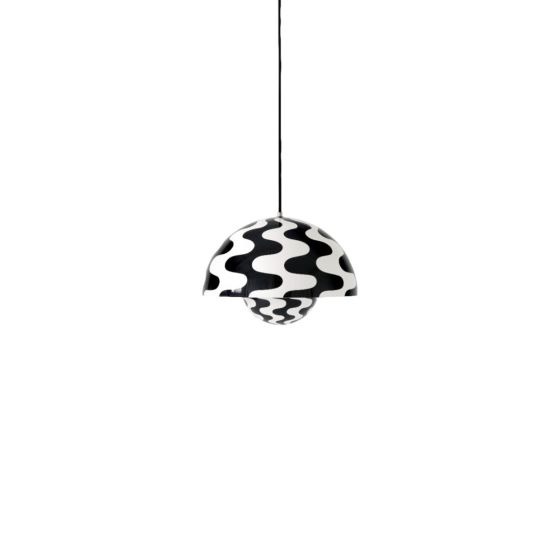 Flowerpot Pendant VP7  A 37 Cm - Black & White Pattern