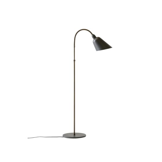 Bellevue AJ7 Floor Lamp - Stone Grey W. Bronzed Brass