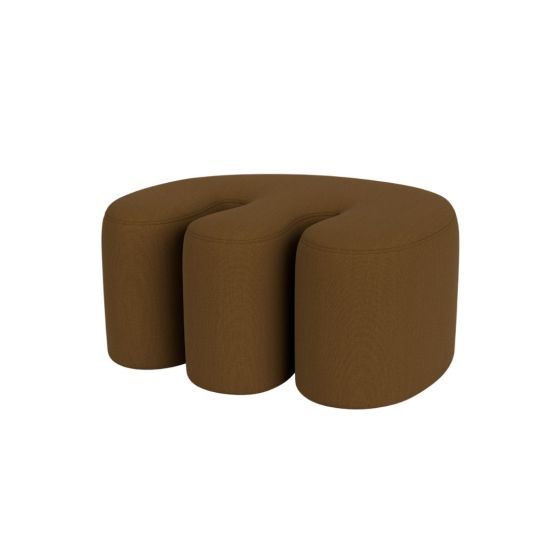 Palma Pouf Medium Brown Steelcut 0265