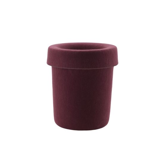 Hide Office Bin - Burgundy