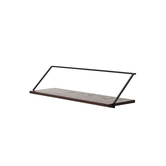 Rail Shelf - Black/Dark Stained Oak