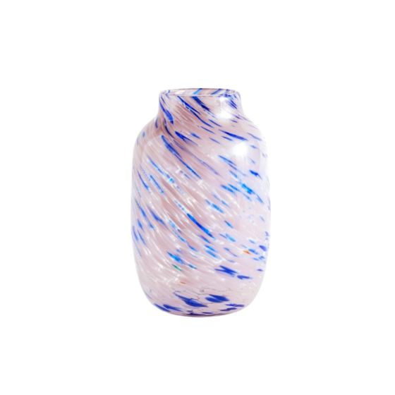 Splash Vase Round L - Light Pink/Blue