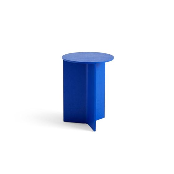 Slit Table Wood High - Vivid Blue