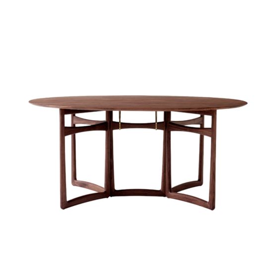 Drop Leaf Dining Table HM6  A 142x163 H73 cm - Oiled Walnut