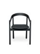 Homerun Dining Chair Vegan Leather Seat - Black