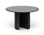 Plateau Dining Table Round - Black Steel Frame/Black Top