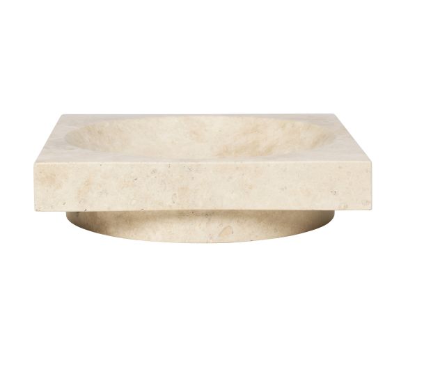Hew Low Centrepiece - Travertine