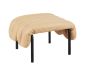 Puffy Ottoman Sand Leather/Black Grey PC
