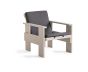 Crate Lounge Chair - London Fog, Lacquered Pinewood