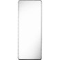 Adnet Wall Mirror Rectangular 70cmx180cm - Black Leather