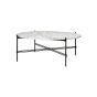 TS Coffee Table Ø105 - Black Base / White Carrara Marble Top