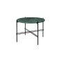 TS Coffee Table Ø55 - Black Base / Green Guatemala Marble Top