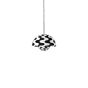 Flowerpot Pendant VP7  A 37 Cm - Black & White Pattern