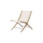 X Lounge Chair HM10 - Lacquered oak frame Walnut inserts