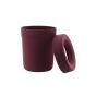 Hide Office Bin - Burgundy