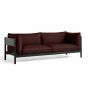 Arbour 3 seater Black water-based lacquered solid beech frame-Upholstery-Olavi by HAY-14