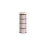 Column Candle-Medium-Off-white, bordeaux, blue and silver