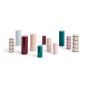 Column Candle-Medium-Off-white, bordeaux, blue and silver
