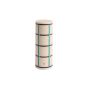 Column Candle-Large-Off-white, green bordeaux and silver