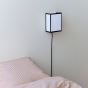 Ava Square Wall Lamp UK plug converter-White
