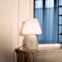 Apollo Table Lamp with Cord - White Opal Glass