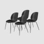 Beetle Dining Chair - Black Matt Conic Base - Black Shell