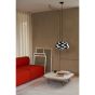 Flowerpot Pendant Lamp VP2  A 50 cm - Black & White pattern