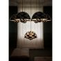 Flowerpot Pendant Lamp VP2  A 50 cm - Black & White pattern