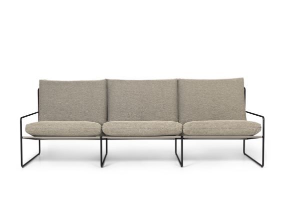 Desert Outdoor 3-Seater Sofa - Black/Dark sand