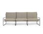 Desert Outdoor 3-Seater Sofa - Black/Dark sand