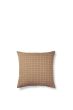 Brown Cotton Cushion - Check